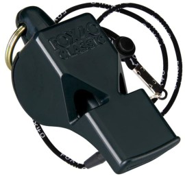 Fox 40 Classic Official Whistle with Break Away Lanyard (Black) Fox 40 Classic Official Whistle with Break Away Lanyard (Black)