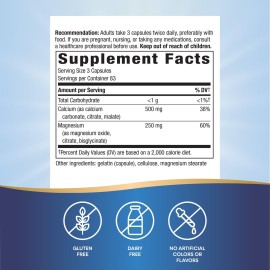 Nature\'s Way Calcium & Magnesium Mineral Complex, Supports Bone Health & Muscle Function,* 750 mg per 3-Capsule Serving, 250 Capsules (Packaging May Vary) Nature\'s Way Calcium & Magnesium Mineral Complex, Supports Bone Health & Muscle Function,* 750 mg per 3-Capsule Serving, 250 Capsules (Packaging May Vary)