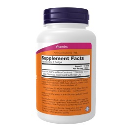 NOW Foods Supplements, Natural Beta Carotene 25,000 IU, Essential Nutrition, 180 Softgels NOW Foods Supplements, Natural Beta Carotene 25,000 IU, Essential Nutrition, 180 Softgels