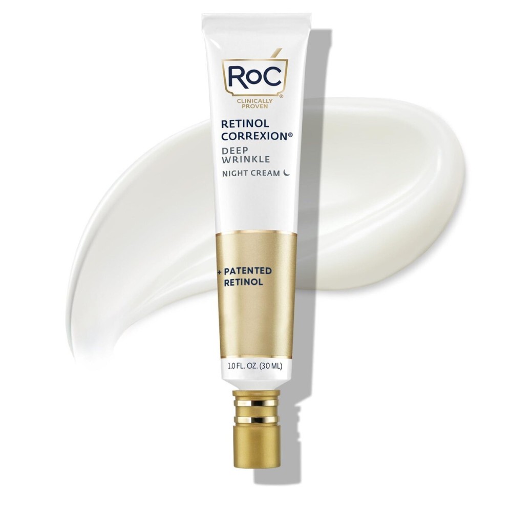 RoC Retinol Correxion Deep Wrinkle Anti-Aging Night Cream, Daily Face Moisturizer with Shea Butter, Glycolic Acid and Squalane, Skin Care Treatment, 1 Ounces (Packaging May Vary) RoC Retinol Correxion Deep Wrinkle Anti-Aging Night Cream, Daily Face Moisturizer with Shea Butter, Glycolic Acid and Squalane, Skin Care Treatment, 1 Ounces (Packaging May Vary)