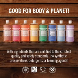 Dr. Bronner\'s Pure-Castile Liquid Soap- Made with Regenerative Organic Certified Oils- 18-in-1 Uses for Face, Body, Hand, Hair, Laundry & More- Vegan, Non-GMO- Body Wash- Peppermint,32oz Dr. Bronner\'s Pure-Castile Liquid Soap- Made with Regenerative Organic Certified Oils- 18-in-1 Uses for Face, Body, Hand, Hair, Laundry & More- Vegan, Non-GMO- Body Wash- Peppermint,32oz