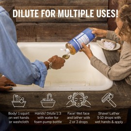 Dr. Bronner\'s Pure-Castile Liquid Soap- Made with Regenerative Organic Certified Oils- 18-in-1 Uses for Face, Body, Hand, Hair, Laundry & More- Vegan, Non-GMO- Body Wash- Peppermint,32oz Dr. Bronner\'s Pure-Castile Liquid Soap- Made with Regenerative Organic Certified Oils- 18-in-1 Uses for Face, Body, Hand, Hair, Laundry & More- Vegan, Non-GMO- Body Wash- Peppermint,32oz