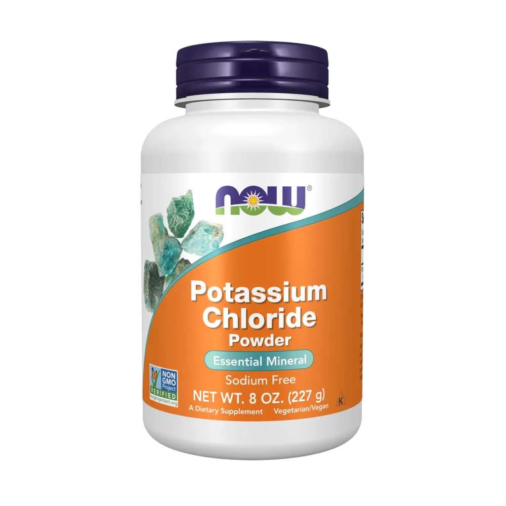NOW Foods Supplements, Potassium Chloride Powder, Certified Non-GMO, Essential Mineral*, 8-Ounce NOW Foods Supplements, Potassium Chloride Powder, Certified Non-GMO, Essential Mineral*, 8-Ounce