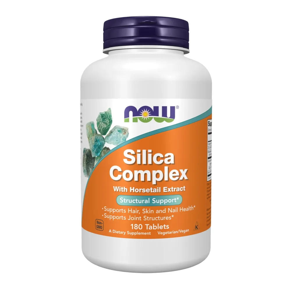 NOW Foods Supplements, Silica Complex with Horsetail Extract, Supports Hair, Skin and Nail Health*, Structural Support*, 180 Tablets NOW Foods Supplements, Silica Complex with Horsetail Extract, Supports Hair, Skin and Nail Health*, Structural Support*, 180 Tablets