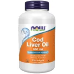 NOW Foods Supplements, Cod Liver Oil 650 mg, Excellent Source of Vitamins A and D-3, 250 Softgels