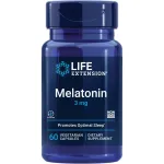 Life Extension Melatonin, 3 mg, Optimal Sleep Support, Healthy circadian Rhythms, Cellular Defense, Gluten-Free, Non-GMO, Vegetarian, 60 Capsules