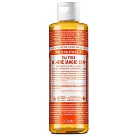 Dr. Bronner\'s - Pure-Castile Liquid Soap (Tea Tree, 8 ounce) - Made with Organic Oils, 18-in-1 Uses: Acne-Prone Skin, Dandruff, Laundry, Pets and Dishes, Concentrated, Vegan, Non-GMO