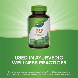 Nature\'s Way Herbal Neem Leaf, Traditional Intestinal Support*, Used in Ayurveda, 950 mg per 2-Capsule Serving, Non-GMO Project Verified, Vegan, 100 Capsules (Packaging May Vary) Nature\'s Way Herbal Neem Leaf, Traditional Intestinal Support*, Used in Ayurveda, 950 mg per 2-Capsule Serving, Non-GMO Project Verified, Vegan, 100 Capsules (Packaging May Vary)