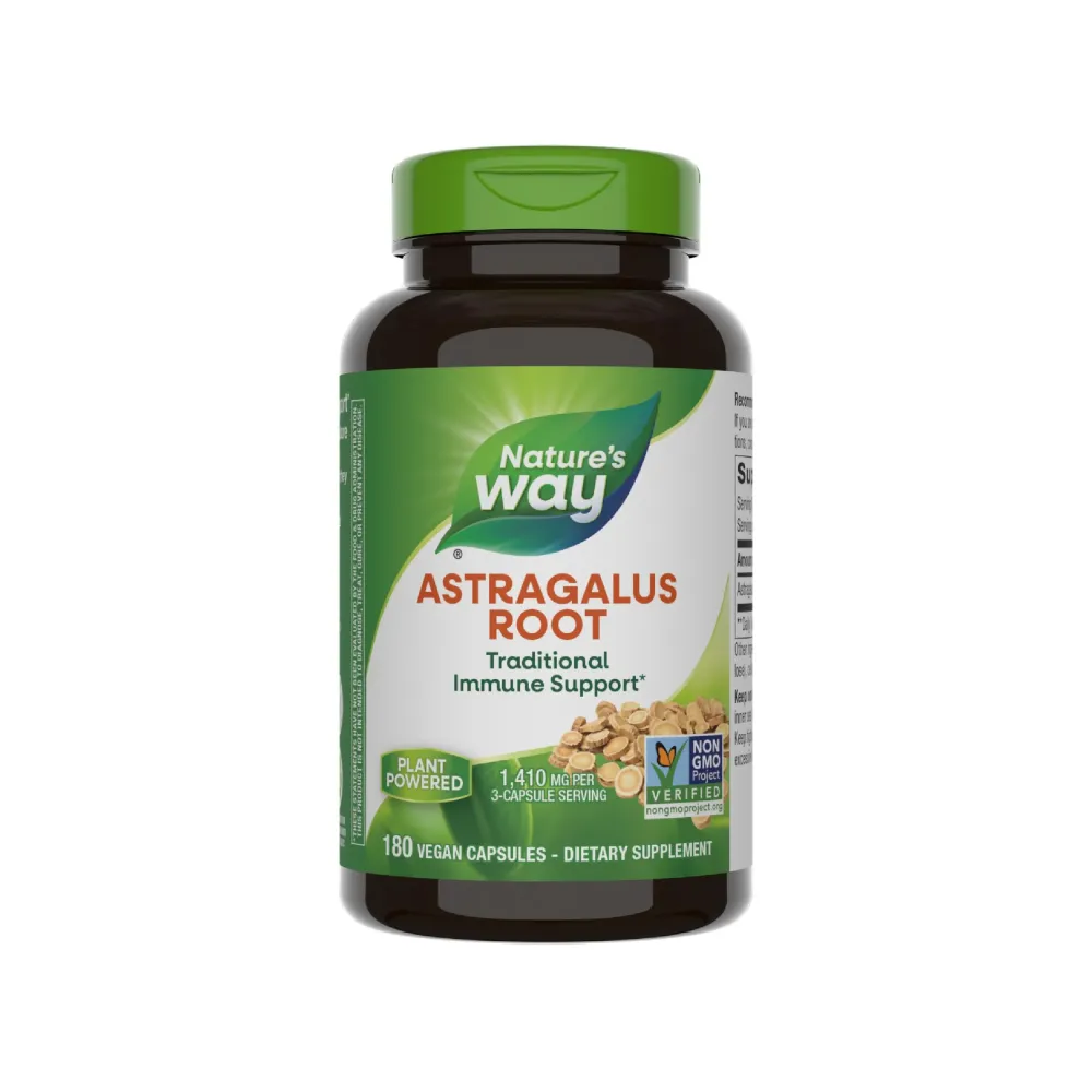 Nature\'s Way Astragalus Root - Astragalus Root Herbal Supplement - Traditional Immune Support* - Non-GMO Project Verified - Gluten & Dairy-Free - 180 Vegan Capsules Nature\'s Way Astragalus Root - Astragalus Root Herbal Supplement - Traditional Immune Support* - Non-GMO Project Verified - Gluten & Dairy-Free - 180 Vegan Capsules