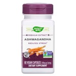 Nature\'s Way Ashwagandha, Reduces Stress*, Premium Extract, Adaptogenic*, Non-GMO Project Verified, Vegan, 60 Capsules