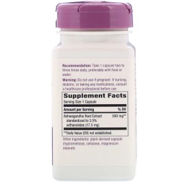 Nature\'s Way Ashwagandha, Reduces Stress*, Premium Extract, Adaptogenic*, Non-GMO Project Verified, Vegan, 60 Capsules Nature\'s Way Ashwagandha, Reduces Stress*, Premium Extract, Adaptogenic*, Non-GMO Project Verified, Vegan, 60 Capsules