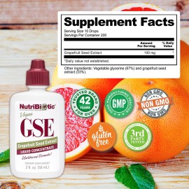 NutriBiotic - GSE, 2 Oz Liquid | The Original Grapefruit Seed Extract Premium Concentrate with Bioflavonoids | Potent Immune & Overall Health Support | Vegan, Gluten Free, Non-GMO