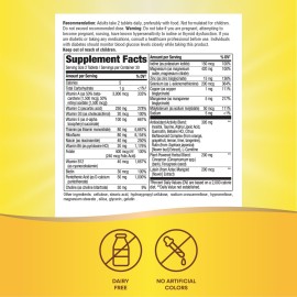 Nature\'s Way Completia Diabetic Multivitamin, Provides Essential Nutrients, with Alpha Lipoic Acid, Cinnamon, Fenugreek, Taurine, Lutein, High Potency B-Vitamins, 60 Tablets (Packaging May Vary)