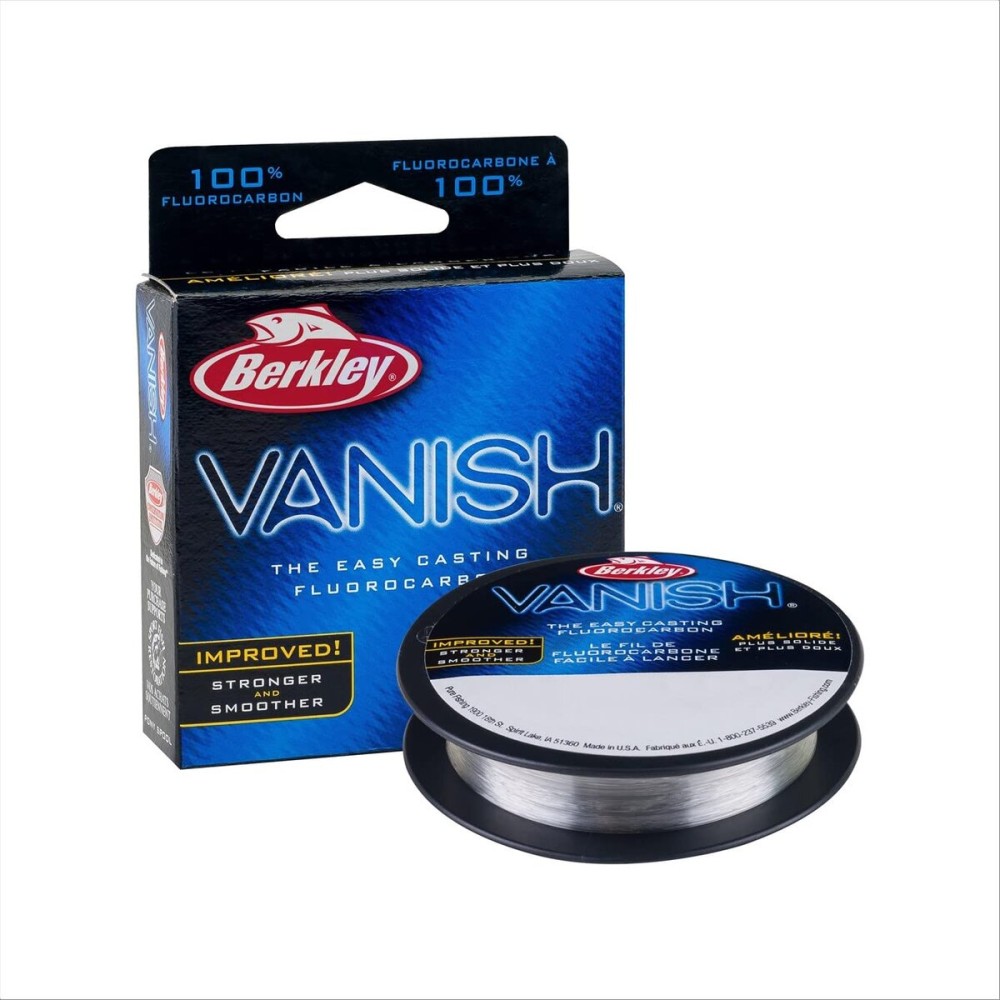 Berkley Vanish, Clear, 6lb | 2.7kg, 110yd | 100m Fluorocarbon Fishing Line, Suitable for Saltwater and Freshwater Environments Berkley Vanish, Clear, 6lb | 2.7kg, 110yd | 100m Fluorocarbon Fishing Line, Suitable for Saltwater and Freshwater Environments