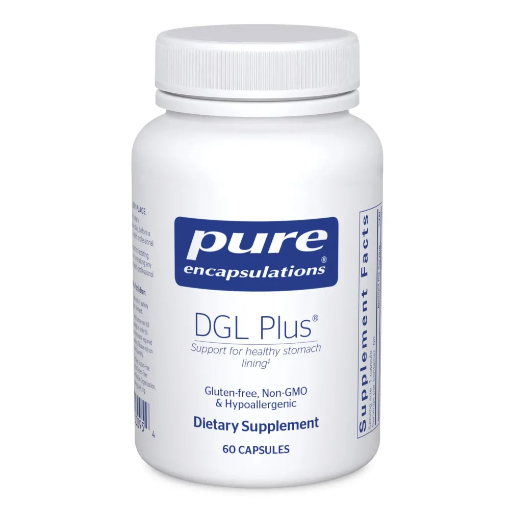Pure Encapsulations DGL Plus - Gut Health Supplements for Men & Women - with Marshmallow Root, Aloe Vera Extract & Slippery Elm Bark - Non-GMO & Vegan - 60 Capsules Pure Encapsulations DGL Plus - Gut Health Supplements for Men & Women - with Marshmallow Root, Aloe Vera Extract & Slippery Elm Bark - Non-GMO & Vegan - 60 Capsules