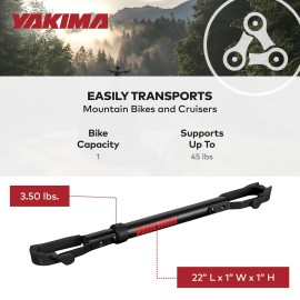 Yakima Bike Adapter for Sloped Top Tube Bikes, Mountain Bikes & Cruisers - Seat Post & Stem Bar for Bicycle Mounting on Mast Style Hitch Rack, TubeTop Yakima Bike Adapter for Sloped Top Tube Bikes, Mountain Bikes & Cruisers - Seat Post & Stem Bar for Bicycle Mounting on Mast Style Hitch Rack, TubeTop