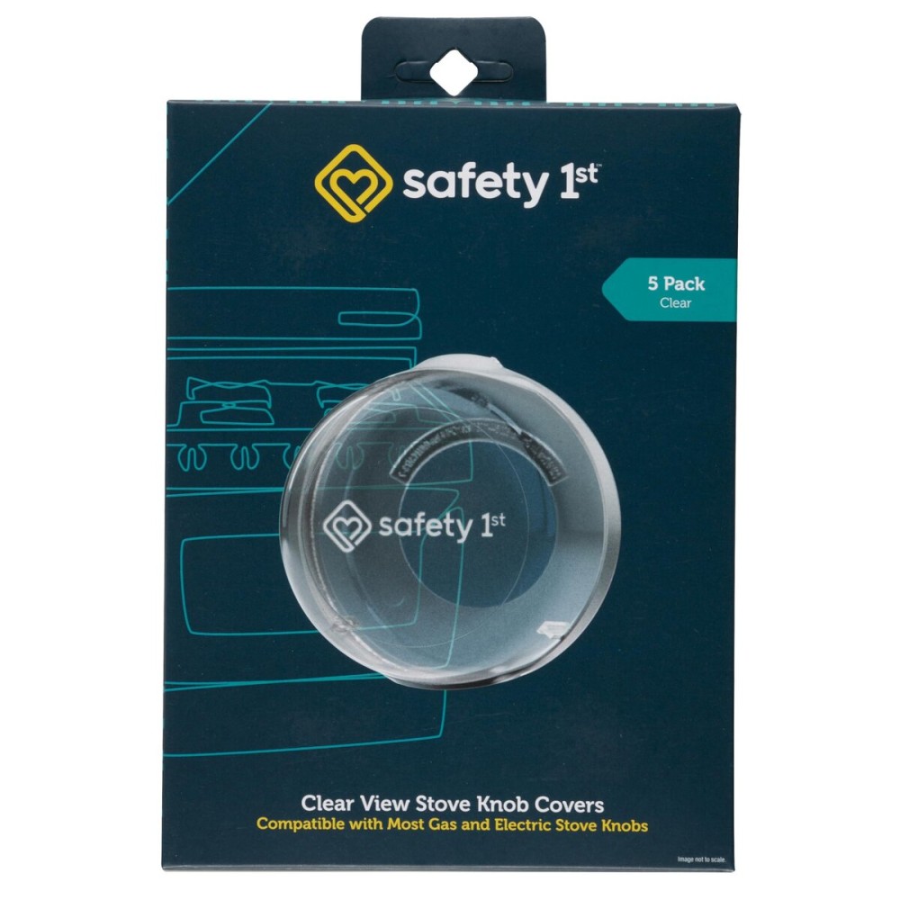 Safety 1st Child Proof Stove Knob Covers, Clear View Stove Knob Safety Covers (Set of 5)