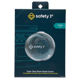 Safety 1st Child Proof Stove Knob Covers, Clear View Stove Knob Safety Covers (Set of 5)
