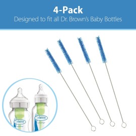 Dr. Brown\'s Natural Flow Reusable Baby Bottle Vent System and Reservoir Cleaning Bristle Brush,BPA Free,Blue Brushes,4-Pack Dr. Brown\'s Natural Flow Reusable Baby Bottle Vent System and Reservoir Cleaning Bristle Brush,BPA Free,Blue Brushes,4-Pack