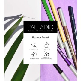Palladio Wooden Eyeliner Pencil, Thin Pencil Shape, Easy Application, Firm yet Smooth Formula, Perfectly Outlined Eyes, Contour and Line, Long Lasting, Rich Pigment, Dark Brown Palladio Wooden Eyeliner Pencil, Thin Pencil Shape, Easy Application, Firm yet Smooth Formula, Perfectly Outlined Eyes, Contour and Line, Long Lasting, Rich Pigment, Dark Brown