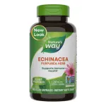 Nature\'s Way Echinacea Purpurea Herb, Immune Support*, 1,200 mg per 3- Capsule Serving, Non-GMO Project Verified, Vegan, 180 Capsules