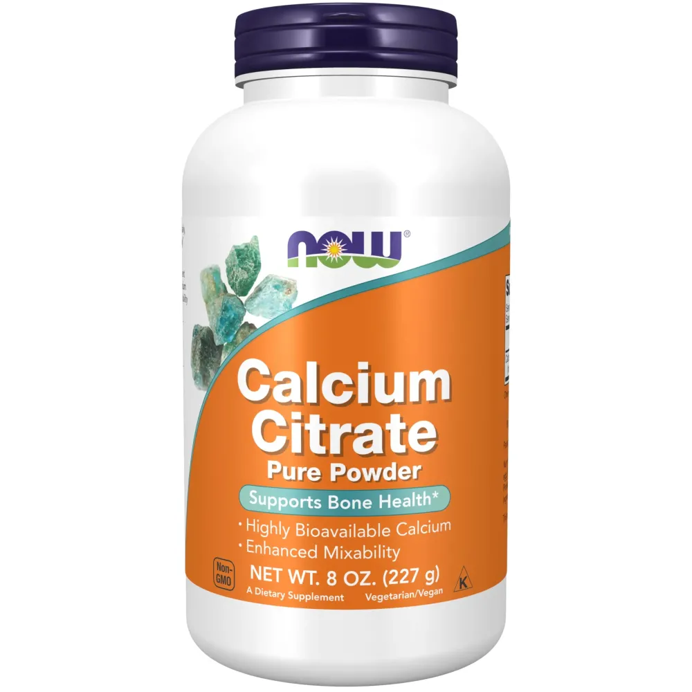 NOW Foods Supplements, Calcium Citrate Powder, Highly Bioavailable Calcium, Supports Bone Health*, 8-Ounce NOW Foods Supplements, Calcium Citrate Powder, Highly Bioavailable Calcium, Supports Bone Health*, 8-Ounce