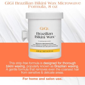GiGi Brazilian Bikini Wax Microwave Formula, Painless, Residue-Free Hard Wax for Coarse Hair, Perfect for Sensitive Areas, 8 oz, 1-pack GiGi Brazilian Bikini Wax Microwave Formula, Painless, Residue-Free Hard Wax for Coarse Hair, Perfect for Sensitive Areas, 8 oz, 1-pack