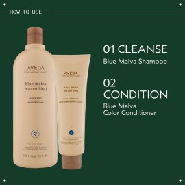 Aveda Blue Malva Color Conditioner | Purple Conditioner for Silver, Gray, Blonde Hair | Neutralizes Brassiness | Deeply Conditions Hair, 8.5 Fl Oz