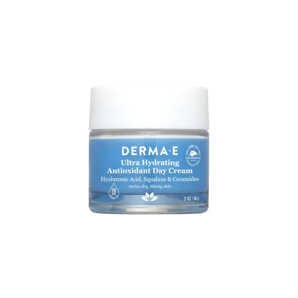 Derma E Ultra Hydrating Antioxidant Day Cream - Face Moisturizer with Hyaluronic Acid, Squalane, and Ceramides to Smooth and Nourish, Hydrating Face Moisturizer for Sensitive Skin, 2 Fl Oz Derma E Ultra Hydrating Antioxidant Day Cream - Face Moisturizer with Hyaluronic Acid, Squalane, and Ceramides to Smooth and Nourish, Hydrating Face Moisturizer for Sensitive Skin, 2 Fl Oz