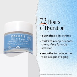 Derma E Ultra Hydrating Antioxidant Day Cream - Face Moisturizer with Hyaluronic Acid, Squalane, and Ceramides to Smooth and Nourish, Hydrating Face Moisturizer for Sensitive Skin, 2 Fl Oz Derma E Ultra Hydrating Antioxidant Day Cream - Face Moisturizer with Hyaluronic Acid, Squalane, and Ceramides to Smooth and Nourish, Hydrating Face Moisturizer for Sensitive Skin, 2 Fl Oz