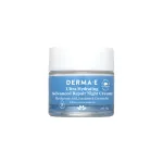 Derma E Ultra Hydrating Night Cream, Advanced Repair Overnight Face Moisturizer with Hyaluronic Acid to Replenish, Smooth and Nourish Skin, 2 oz