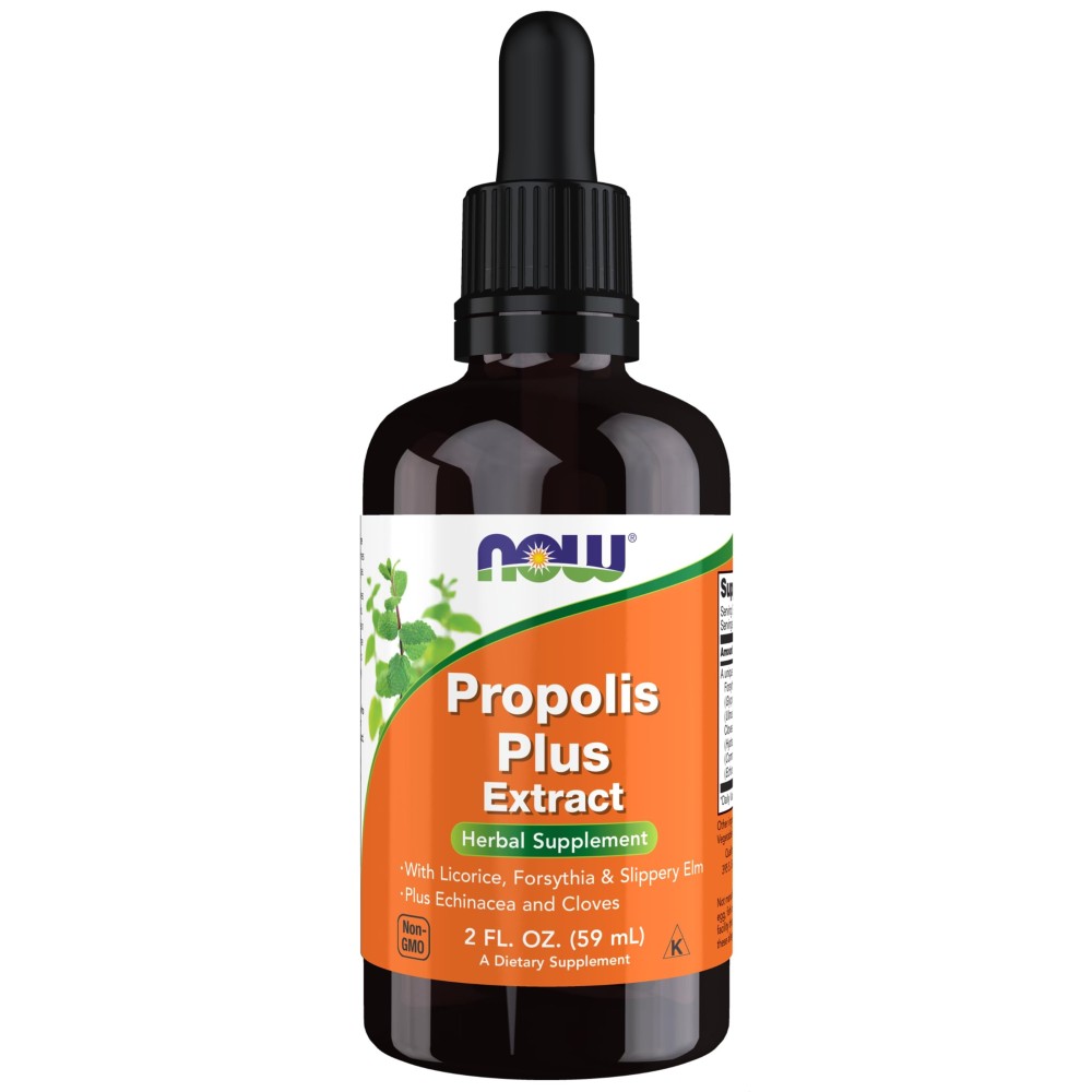 NOW Foods Supplements, Propolis Plus Extract Liquid with Dropper, Herbal Supplement, 2-Ounce NOW Foods Supplements, Propolis Plus Extract Liquid with Dropper, Herbal Supplement, 2-Ounce