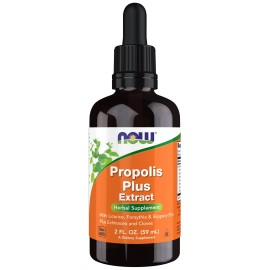 NOW Foods Supplements, Propolis Plus Extract Liquid with Dropper, Herbal Supplement, 2-Ounce NOW Foods Supplements, Propolis Plus Extract Liquid with Dropper, Herbal Supplement, 2-Ounce