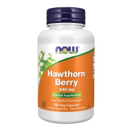 NOW Foods Supplements, Hawthorn Berry 540 mg, Free Radical Scavenger*, Herbal Supplement, 100 Veg Capsules NOW Foods Supplements, Hawthorn Berry 540 mg, Free Radical Scavenger*, Herbal Supplement, 100 Veg Capsules