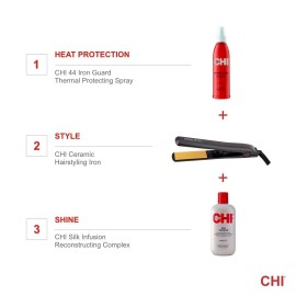 CHI Original Ceramic Flat Iron, Hair Straightener For A Smooth Finish, Floating Plates, Quick Heat Up, Analog On/Off Switch, 1 Styling Tool, Black CHI Original Ceramic Flat Iron, Hair Straightener For A Smooth Finish, Floating Plates, Quick Heat Up, Analog On/Off Switch, 1 Styling Tool, Black