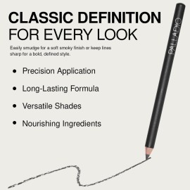 Palladio Wooden Eyeliner Pencil, Thin Pencil Shape, Easy Application, Firm yet Smooth Formula, Perfectly Outlined Eyes, Contour and Line, Long Lasting, Rich Pigment, Charcoal Palladio Wooden Eyeliner Pencil, Thin Pencil Shape, Easy Application, Firm yet Smooth Formula, Perfectly Outlined Eyes, Contour and Line, Long Lasting, Rich Pigment, Charcoal