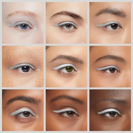 Palladio Wooden Eyeliner Pencil, Thin Pencil Shape, Easy Application, Firm yet Smooth Formula, Perfectly Outlined Eyes, Contour and Line, Long Lasting, Rich Pigment, White