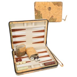 WE Games Magnetic Map Style Backgammon Board and Carrying Strap - Board Games for Adults, Travel Games, Travel Backgammon Sets for Adults