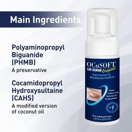 OCuSOFT Lid Scrub Original Foaming Eyelid Cleanser - Mild Instant Foaming Eyelid & Eyelash Cleanser - Daily Eyelid Wash to Remove Oil, Dust, Pollen & Eye Makeup - 7.25 fl oz OCuSOFT Lid Scrub Original Foaming Eyelid Cleanser - Mild Instant Foaming Eyelid & Eyelash Cleanser - Daily Eyelid Wash to Remove Oil, Dust, Pollen & Eye Makeup - 7.25 fl oz