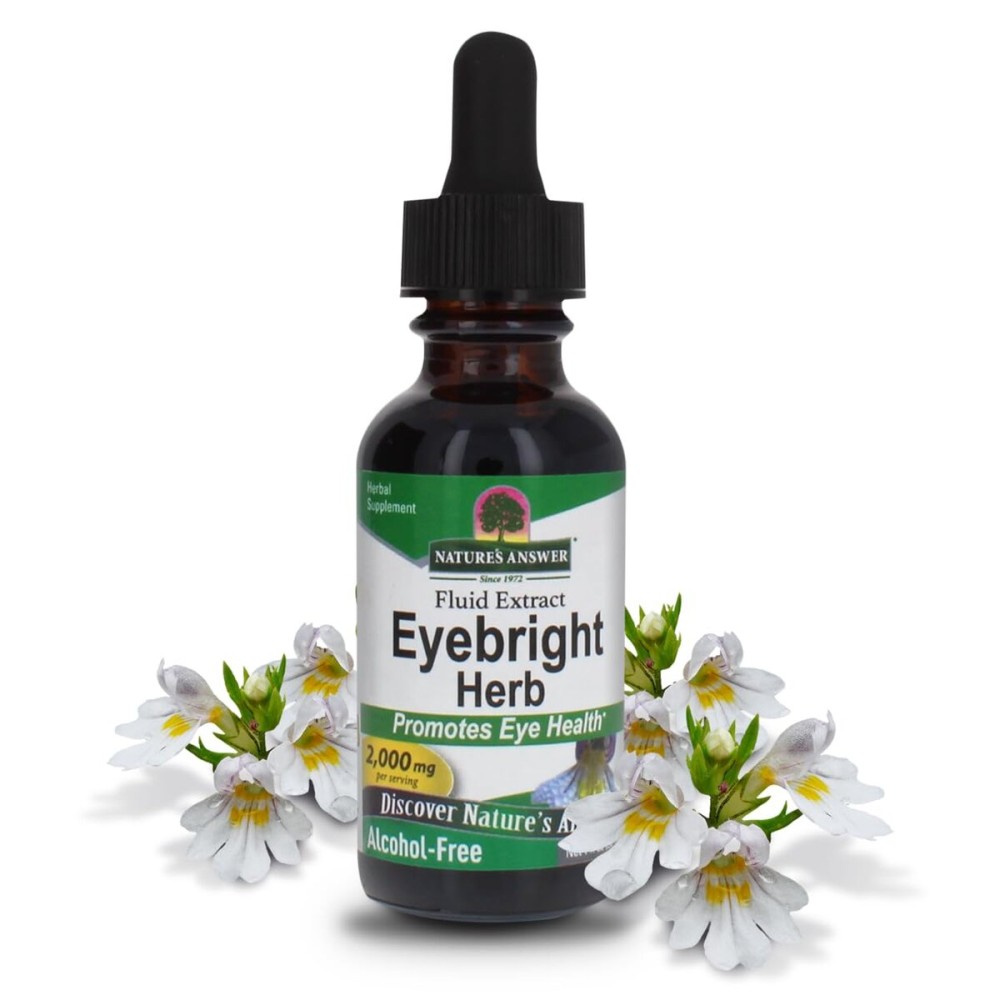 Nature\'s Answer Eyebright Extract 1 Ounce | Vision & Eye Support | Alcohol Free, Vegan, Non GMO, Gluten Free, Kosher | Quick Absorption | Single Count Nature\'s Answer Eyebright Extract 1 Ounce | Vision & Eye Support | Alcohol Free, Vegan, Non GMO, Gluten Free, Kosher | Quick Absorption | Single Count
