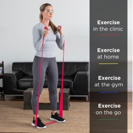 THERABAND Resistance Band 25 Yard Roll, Medium Red Non-Latex Professional Elastic Bands For Upper & Lower Body Exercise Workouts, Physical Therapy, Pilates, & Rehab, Dispenser Box, Level 3 THERABAND Resistance Band 25 Yard Roll, Medium Red Non-Latex Professional Elastic Bands For Upper & Lower Body Exercise Workouts, Physical Therapy, Pilates, & Rehab, Dispenser Box, Level 3