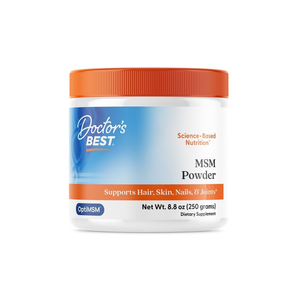 Doctors Best MSM Powder, Supports Hair, Skin, Nails, & Joints, Non-GMO, Gluten Free, Soy Free, Vegan Net Wt. 8.8 oz (250 Grams) Doctors Best MSM Powder, Supports Hair, Skin, Nails, & Joints, Non-GMO, Gluten Free, Soy Free, Vegan Net Wt. 8.8 oz (250 Grams)