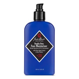 Jack Black Double-Duty Face Moisturizer, 8.5 Fl. Oz - SPF 20 Sun Protection, Long Lasting Hydrating Skincare, Lightweight Moisturizer, Mens Facial Moisturizer