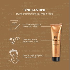 Bumble and bumble. Brilliantine Styling Cream | For Separation and Sheen | With Castor Oil, 2 Fl Oz