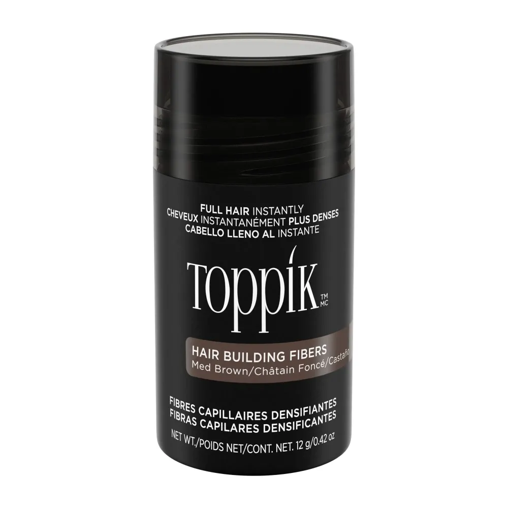 Toppik Hair Building Fibers, Medium Brown, 12g Fill In Fine or Thinning Hair Instantly Thicker, Fuller Looking Hair 9 Shades for Men & Women Toppik Hair Building Fibers, Medium Brown, 12g Fill In Fine or Thinning Hair Instantly Thicker, Fuller Looking Hair 9 Shades for Men & Women