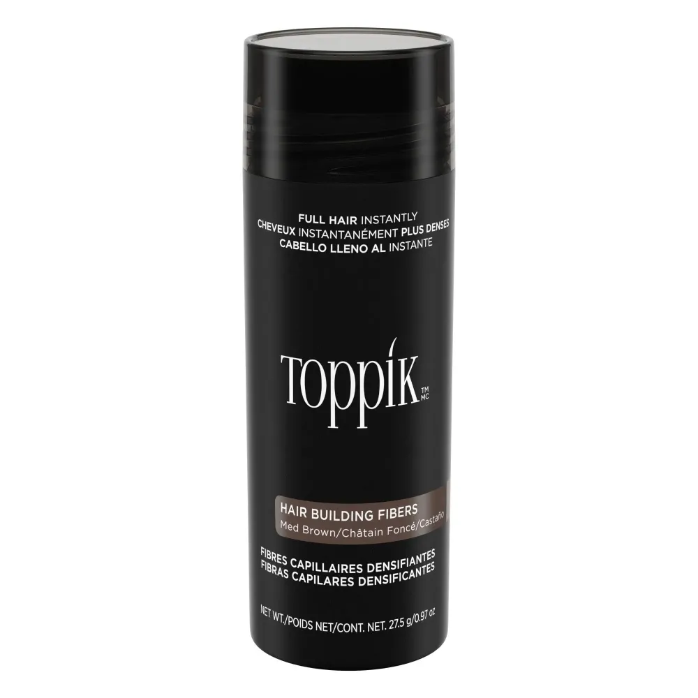 Toppik Hair Building Fibers, Medium Brown, 27.5g | Fill In Fine or Thinning Hair | Instantly Thicker, Fuller Looking Hair | 9 Shades for Men & Women Toppik Hair Building Fibers, Medium Brown, 27.5g | Fill In Fine or Thinning Hair | Instantly Thicker, Fuller Looking Hair | 9 Shades for Men & Women