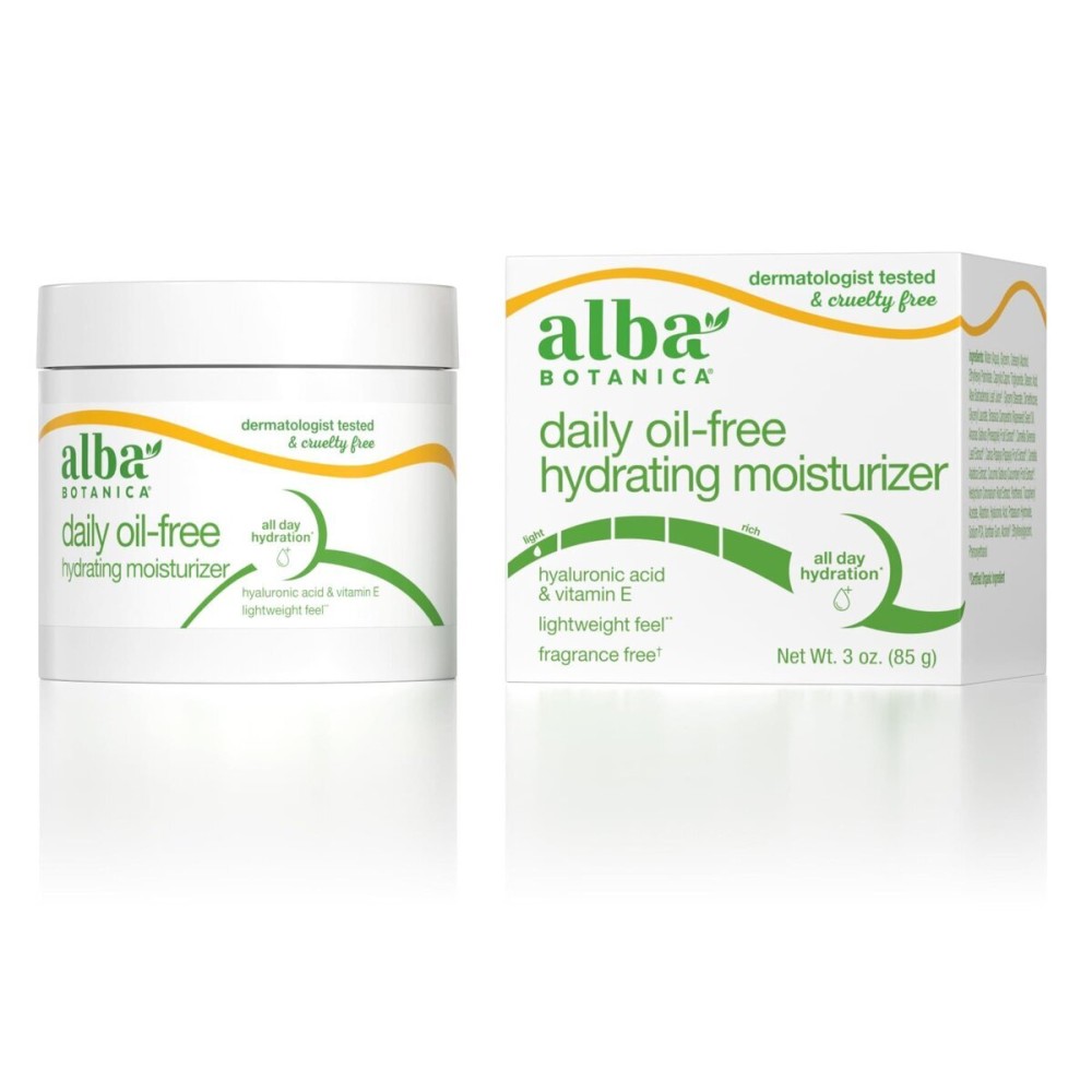 Alba Botanica Daily Oil Free Hydrating Moisturizer, with Hyaluronic Acid and Vitamin E, 3 Oz (Packaging May Vary) Alba Botanica Daily Oil Free Hydrating Moisturizer, with Hyaluronic Acid and Vitamin E, 3 Oz (Packaging May Vary)