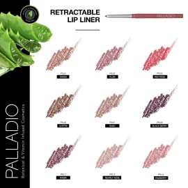 Palladio Retractable Waterproof Lip Liner High Pigmented and Creamy Color Slim Twist Up Smudge Proof Formula with Long Lasting All Day Wear No Sharpener Required, Naked Palladio Retractable Waterproof Lip Liner High Pigmented and Creamy Color Slim Twist Up Smudge Proof Formula with Long Lasting All Day Wear No Sharpener Required, Naked