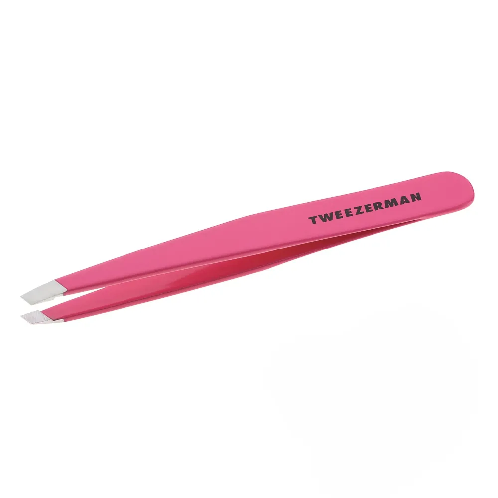 Tweezerman Stainless Steel Slant Tweezer - Eyebrow Tweezers for Women and Men (Neon Pink) Tweezerman Stainless Steel Slant Tweezer - Eyebrow Tweezers for Women and Men (Neon Pink)