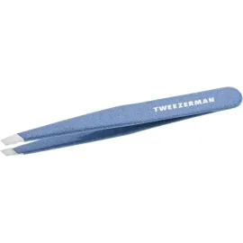 Tweezerman Stainless Steel Slant Tweezer - Eyebrow Tweezers for Women and Men (Sky Blue)